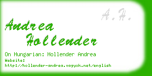 andrea hollender business card